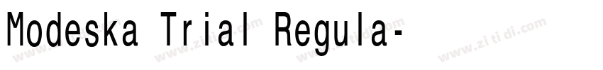Modeska Trial Regula字体转换